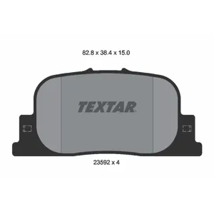 Jeu de plaquettes de frein TEXTAR 2359201, arrière pas cher