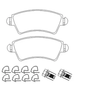 TEXTAR Plaquettes de frein X4 pour PEUGEOT: 206 (Ref: 2333201) pas cher