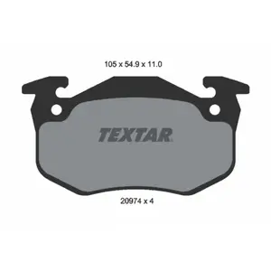 Jeu de plaquettes de frein TEXTAR 2097401, arrière pas cher