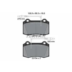 TEXTAR Plaquettes de frein X4 pour PEUGEOT: 406 (Ref: 2375301) pas cher