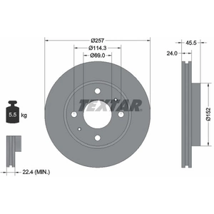 Disque de frein TEXTAR 92130800 avant, ventilé, 1 pièce pas cher