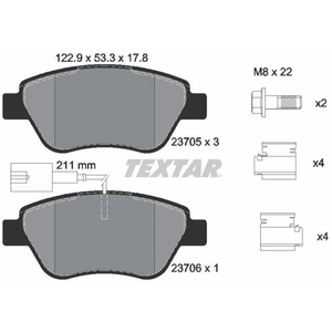 Kit de plaquettes de frein, frein à disque Q+ 2370502 Textar 2370502 pas cher