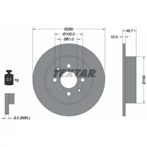 TEXTAR Disques de frein pour MG: MG ZR, MG ZS (Ref: 92125300) pas cher