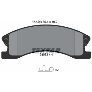 TEXTAR Plaquettes de frein X4 pour JEEP: Grand Cherokee (Ref: 2408301) pas cher