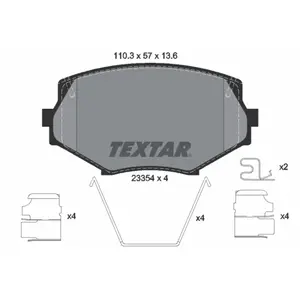 Kit de plaquettes de frein, frein à disque Q+ 2335404 Textar 2335404 pas cher