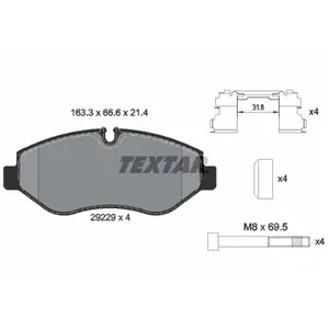 Kit de plaquettes de frein, frein à disque Q+ 2922901 Textar 2922901 pas cher