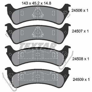TEXTAR Plaquettes de frein X4 pour JEEP: Grand Cherokee (Ref: 2450601) pas cher