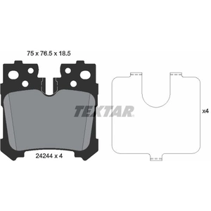 Kit de plaquettes de frein, frein à disque 2424401 Textar 2424401 pas cher
