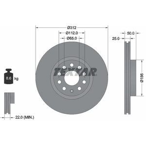Disque de frein TEXTAR 92120505 avant, ventilé, à haute teneur en carbone, 1 pièce pas cher