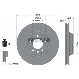 Disque de frein TEXTAR 92121705 avant, ventilé, 1 pièce pas cher