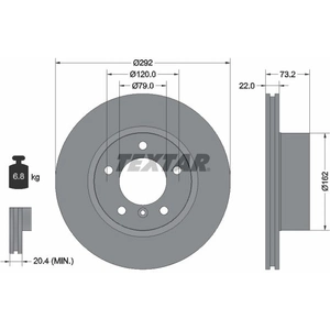 TEXTAR Disques de frein pour BMW: Série 3, Série 1 (Ref: 92132805) pas cher