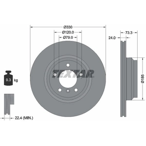 TEXTAR Disques de frein pour BMW: Série 3, Série 1, X1 (Ref: 92137805) pas cher