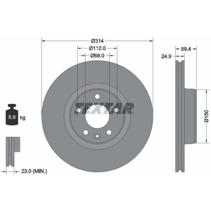 TEXTAR Disques de frein pour AUDI: A6 (Ref: 92132205) pas cher