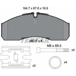 Kit de plaquettes de frein, frein à disque 2923701 Textar 2923701 pas cher