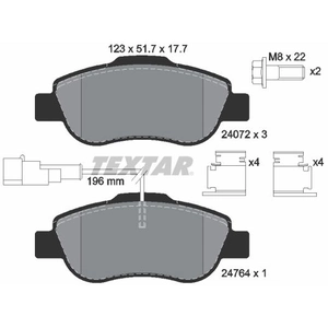 TEXTAR Plaquettes de frein X4 pour FIAT: 500 & FORD: Ka (Ref: 2407202) pas cher