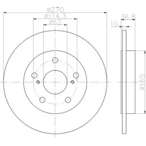 Disque de frein TEXTAR 92164003 arrière, plein, 1 pièce pas cher
