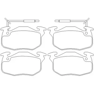 TEXTAR Plaquettes de frein X4 pour PEUGEOT: 106, 305, 309, 405, 205 & RENAULT: R30, R11, R19, R21, R18, Clio, Super 5, Fuego, Extra (Ref: 2090506) pas cher