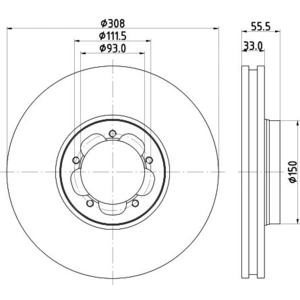 Disque de frein PRO 8DD 355 123-131 Hella Pagid GmbH 8DD355123131
