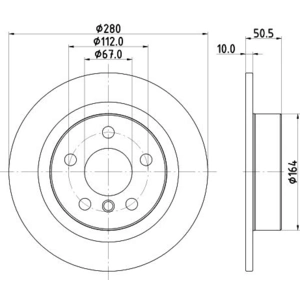 Disque de frein PRO 8DD 355 122-661 Hella Pagid GmbH 8DD355122661 pas cher