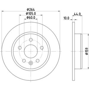 Disque de frein PRO 8DD 355 122-751 Hella Pagid GmbH 8DD355122751 pas cher