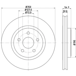 Disque de frein PRO High Carbon 8DD 355 122-411 Hella Pagid GmbH 8DD355122411