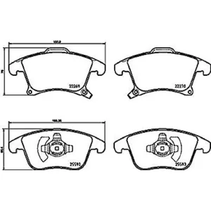 HELLA Plaquettes de frein X4 pour FORD: Mondeo, Galaxy, S-Max (Ref: 8DB 355 025-201) pas cher