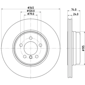 Disque de frein PRO High Carbon 8DD 355 122-251 Hella Pagid GmbH 8DD355122251 pas cher