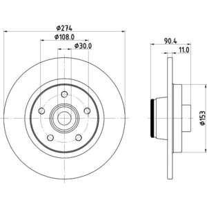 Disque de frein PRO 8DD 355 123-421 Hella Pagid GmbH 8DD355123421 pas cher