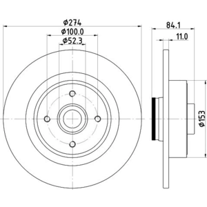Disque de frein PRO 8DD 355 123-331 Hella Pagid GmbH 8DD355123331 pas cher