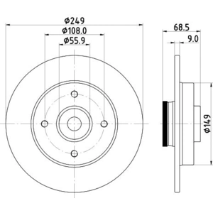 Disque de frein PRO 8DD 355 123-291 Hella Pagid GmbH 8DD355123291 pas cher