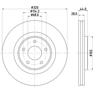 Disque de frein PRO 8DD 355 125-341 Hella Pagid GmbH 8DD355125341 pas cher