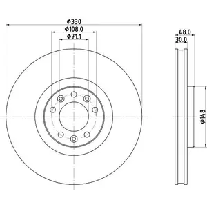 Disque de frein PRO 8DD 355 125-331 Hella Pagid GmbH 8DD355125331 pas cher
