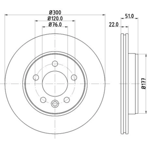 Disque de frein PRO 8DD 355 125-571 Hella Pagid GmbH 8DD355125571 pas cher