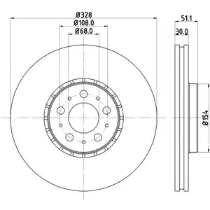 Disque de frein PRO High Carbon 8DD 355 125-581 Hella Pagid GmbH 8DD355125581