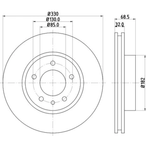 Disque de frein PRO High Carbon 8DD 355 128-041 Hella Pagid GmbH 8DD355128041