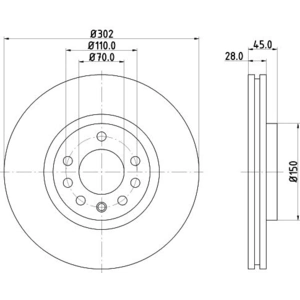 Disque de frein PRO High Carbon 8DD 355 127-831 Hella Pagid GmbH 8DD355127831 pas cher