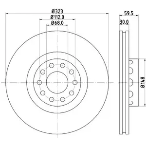 Disque de frein PRO High Carbon 8DD 355 127-421 Hella Pagid GmbH 8DD355127421 pas cher