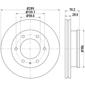 Disque de frein PRO High Carbon 8DD 355 129-181 Hella Pagid GmbH 8DD355129181 pas cher