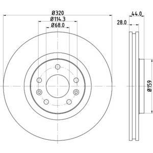 Disque de frein PRO High Carbon 8DD 355 129-111 Hella Pagid GmbH 8DD355129111 pas cher