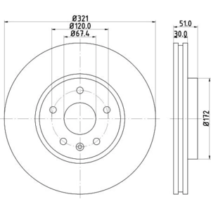Disque de frein PRO High Carbon 8DD 355 129-091 Hella Pagid GmbH 8DD355129091 pas cher