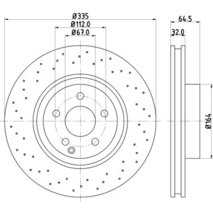 Disque de frein 8DD 355 128-871 Hella Pagid GmbH 8DD355128871