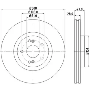HELLA Disques de frein pour RENAULT: Laguna, Espace (Ref: 8DD 355 128-891) pas cher