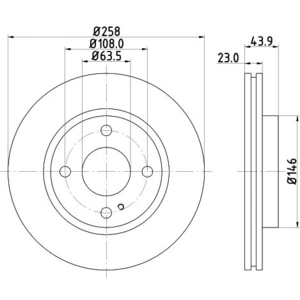 Disque de frein 8DD 355 128-911 Hella Pagid GmbH 8DD355128911 pas cher