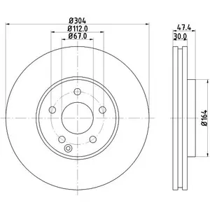 HELLA Disques de frein pour MERCEDES-BENZ: Classe E (Ref: 8DD 355 128-641) pas cher