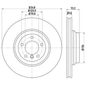 HELLA PAGID Disques de frein pour BMW: Série 3, X1 (Ref: 8DD 355 128-671) pas cher