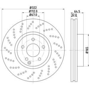 Disque de frein 8DD 355 128-791 Hella Pagid GmbH 8DD355128791