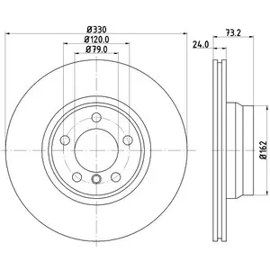 Disque de frein PRO High Carbon 8DD 355 129-651 Hella Pagid GmbH 8DD355129651 pas cher