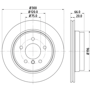 Disque de frein 8DD 355 129-331 Hella Pagid GmbH 8DD355129331 pas cher