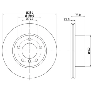 Disque de frein 8DD 355 129-391 Hella Pagid GmbH 8DD355129391 pas cher