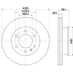 Disque de frein 8DD 355 129-281 Hella Pagid GmbH 8DD355129281 pas cher